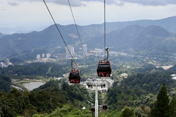 Awana SkyWay玻璃底缆车俯瞰雨林